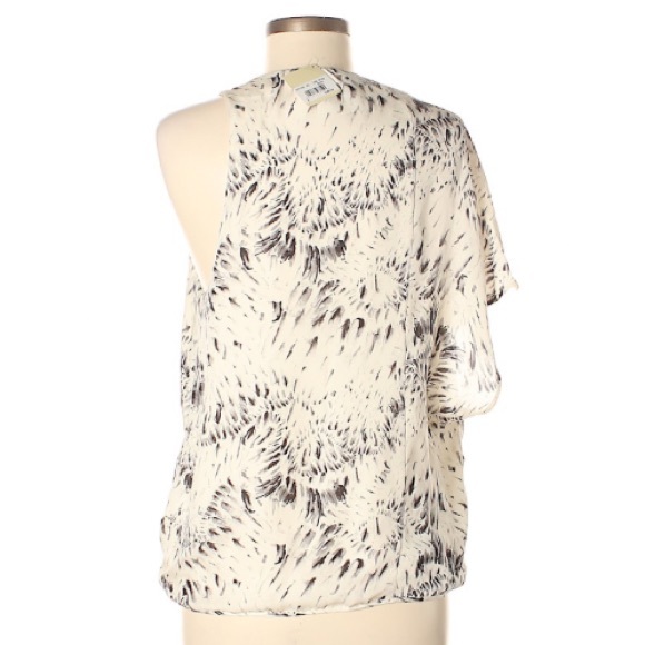 Haute Hippie floral feather bouquet crossover top - Picture 2 of 3